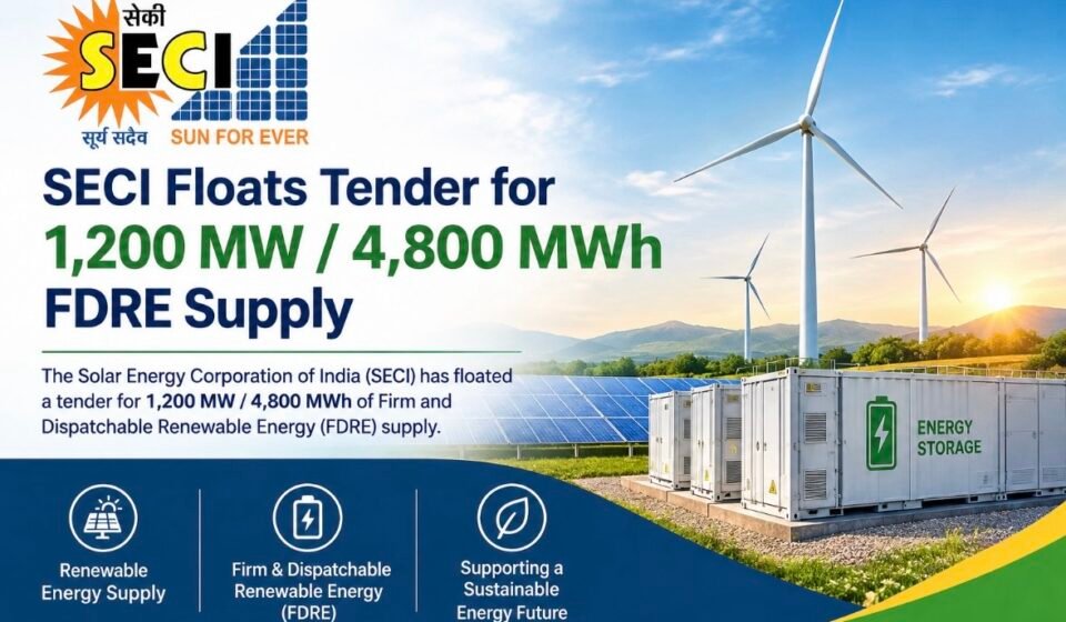 SECI Floats Tender for 1,200 MW / 4,800 MWh FDRE Supply img 8505