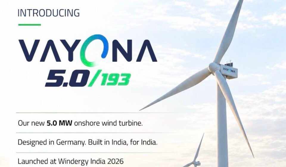 Vayona Energy Unveils 5 MW Wind Turbine at Windergy India 2026 img 8525