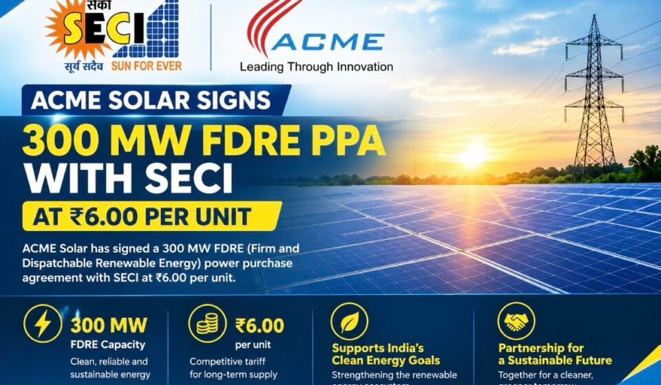 ACME Solar Signs 300 MW Power Supply Agreement with SECI at ₹6 per Unit img 8805