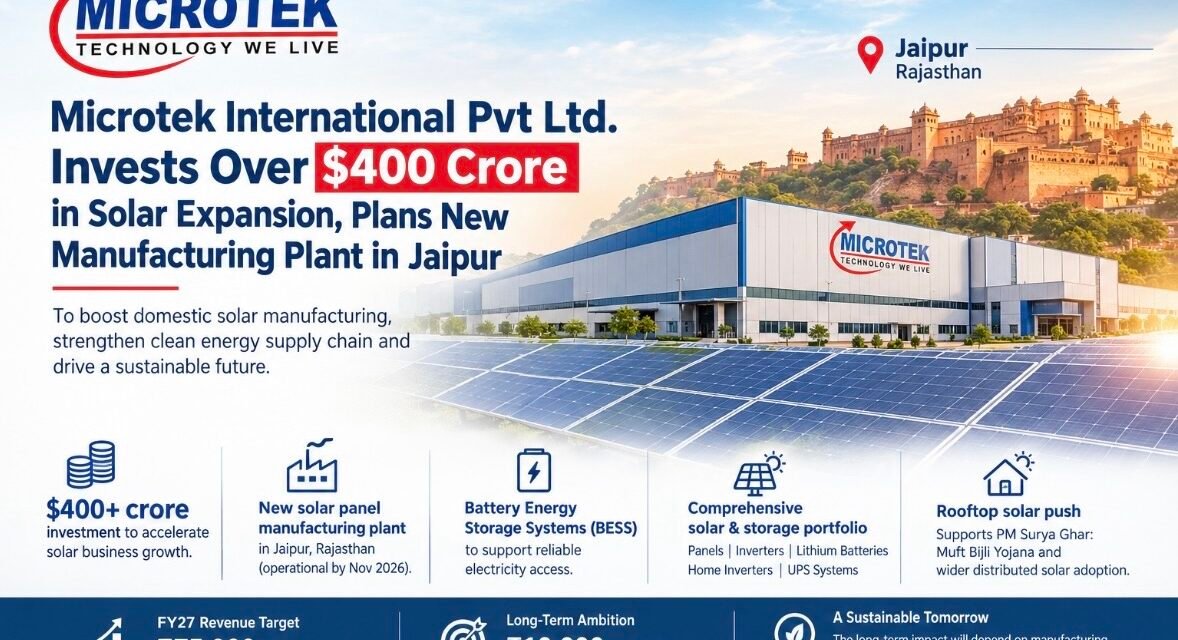Microtek International Invests Over ₹400 Crore in Solar Expansion, Plans New Manufacturing Plant in Jaipur img 9062